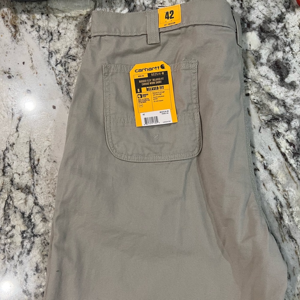 RUGGED FLEX® RELAXED FIT CANVAS WORK SHORTS